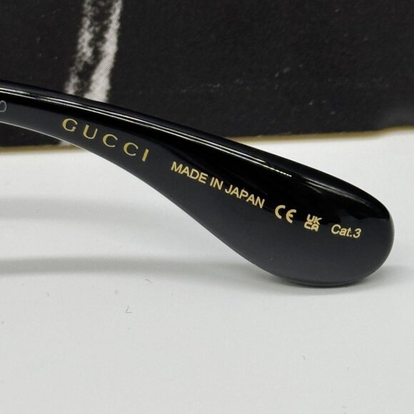 NEW GG1774S 006 GUCCI BLACK GREY MASK UNISEX GUCCI SUNGLASSES - Picture 10 of 11